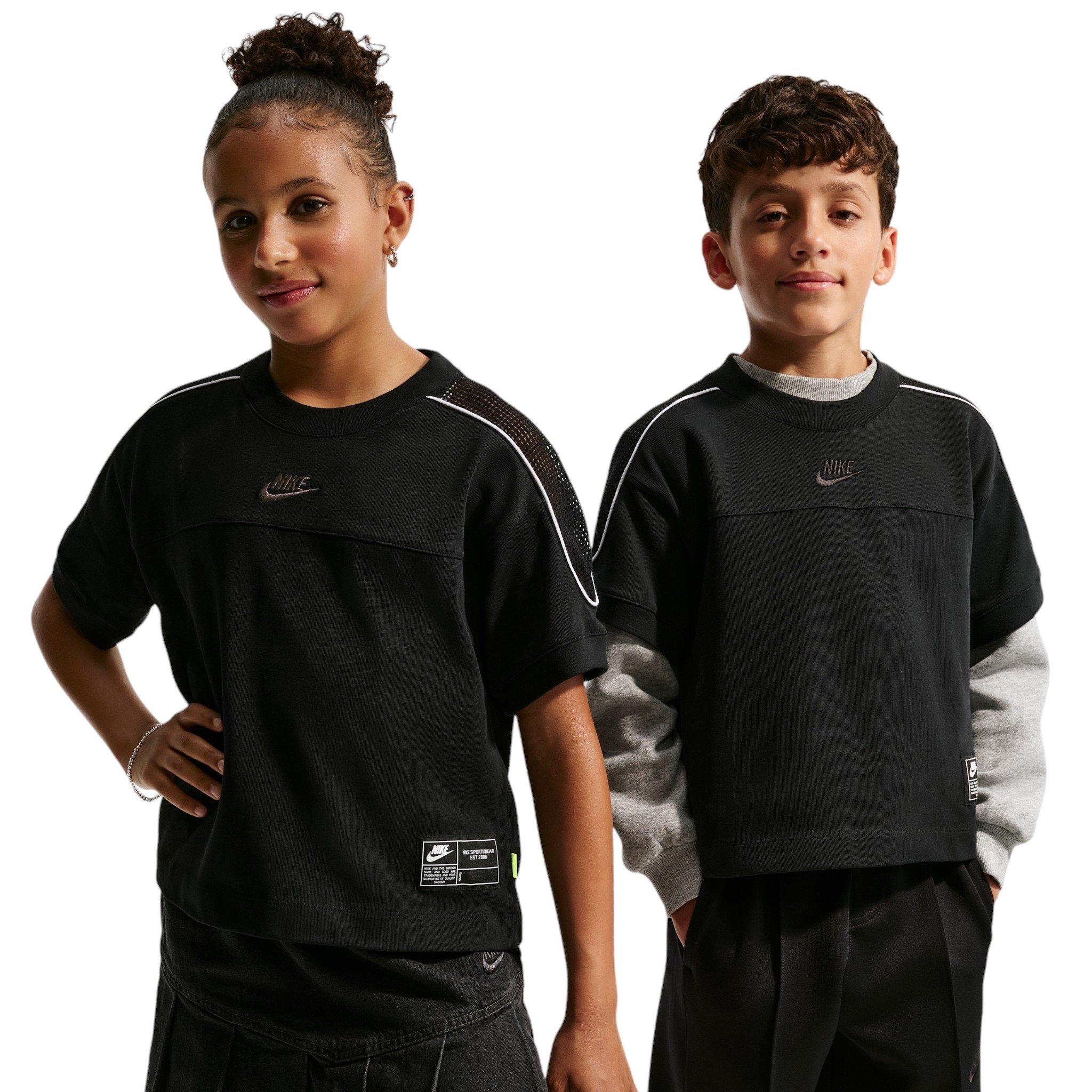 Nike Big Kids' Sportswear Collection Short-Sleeve Top - Black - BLACK